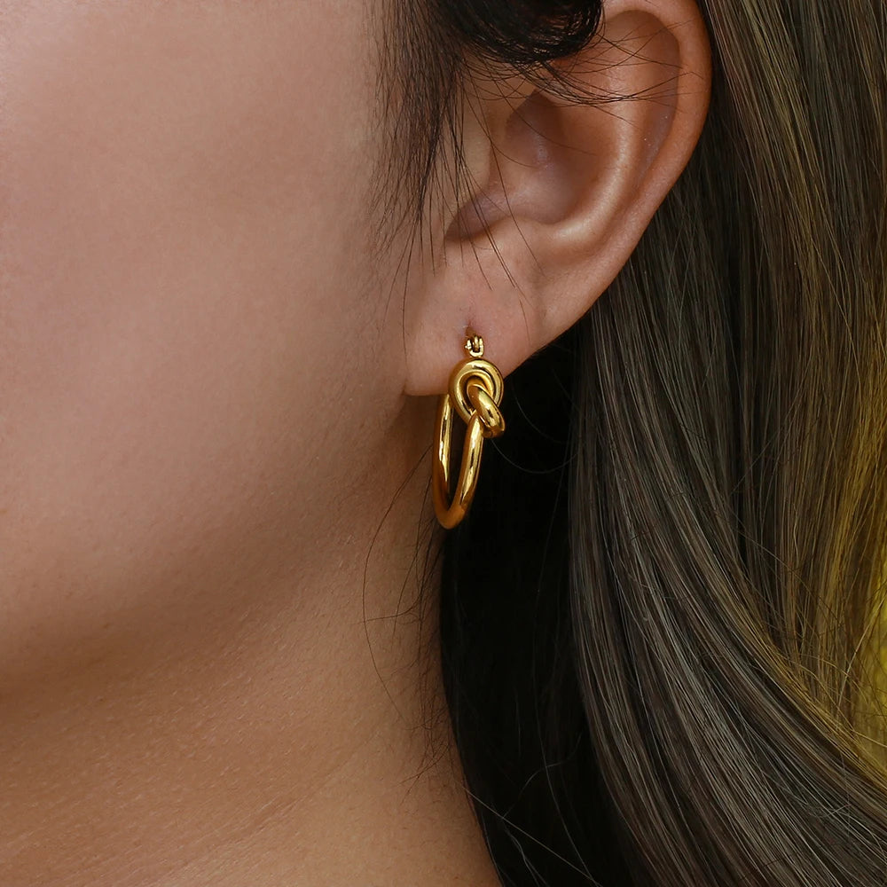 18k gold stainless steel earring