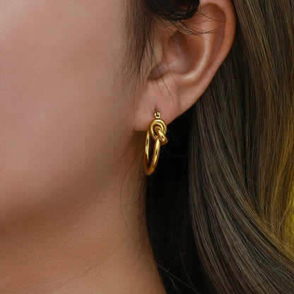 18k gold stainless steel earring