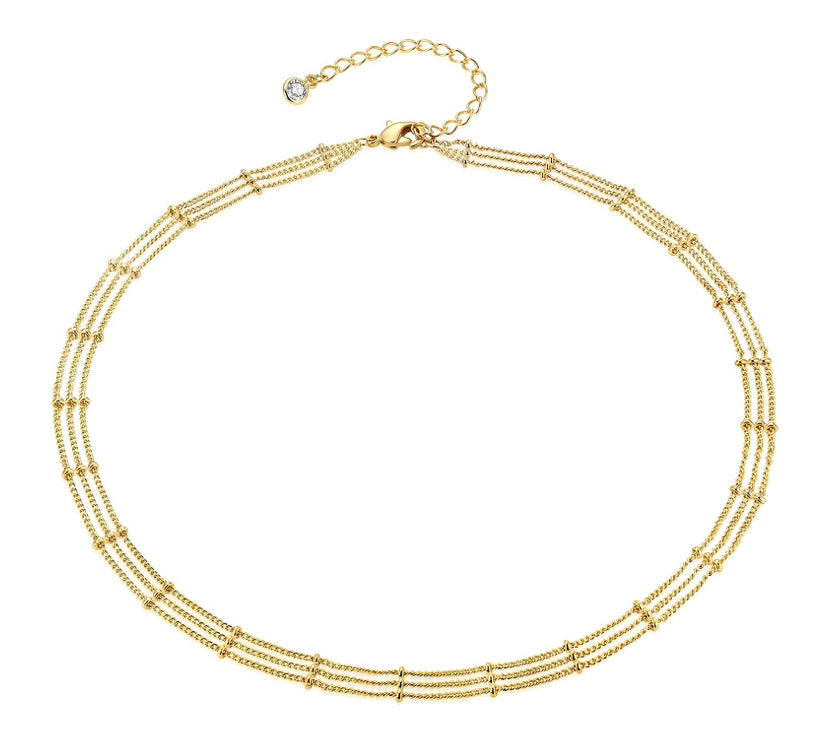 18k gold plated stainless steel necklace