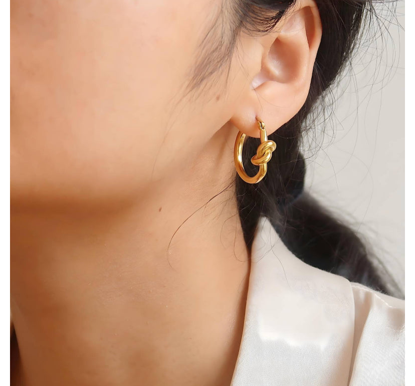 18k gold stainless steel earring