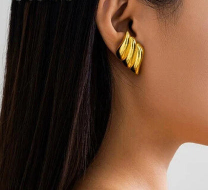 18k gold plated stainless steel  earring